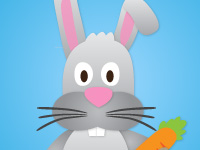 Illustration of rabbit pun
