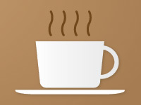 Illustration of cups of coffee pun