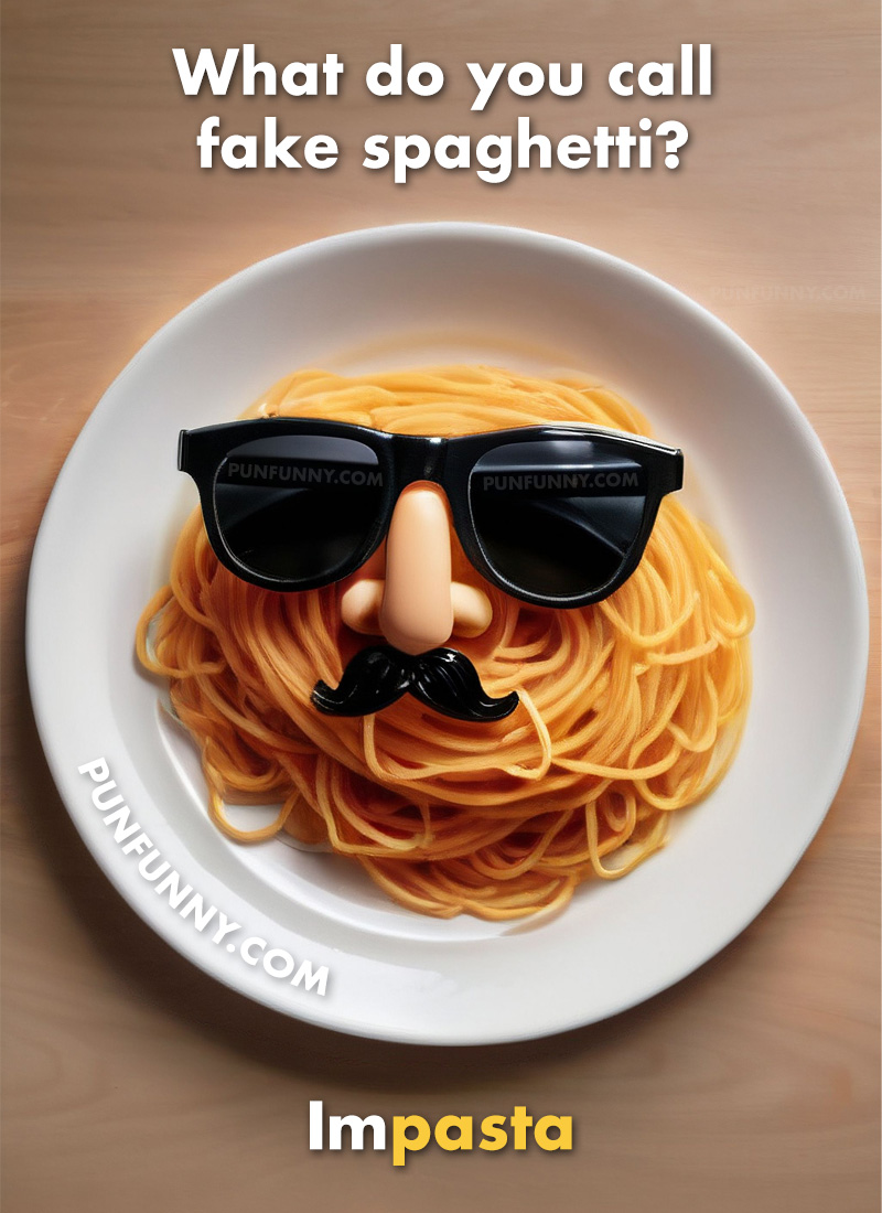 Illustration of spaghetti with a groucho marx disguise